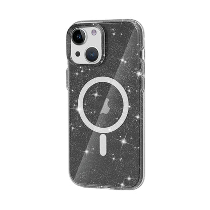 ELECTROPRIME For iPhone 15 Plus Terminator Style Glitter Powder MagSafe Magnetic Phone Case(Black)