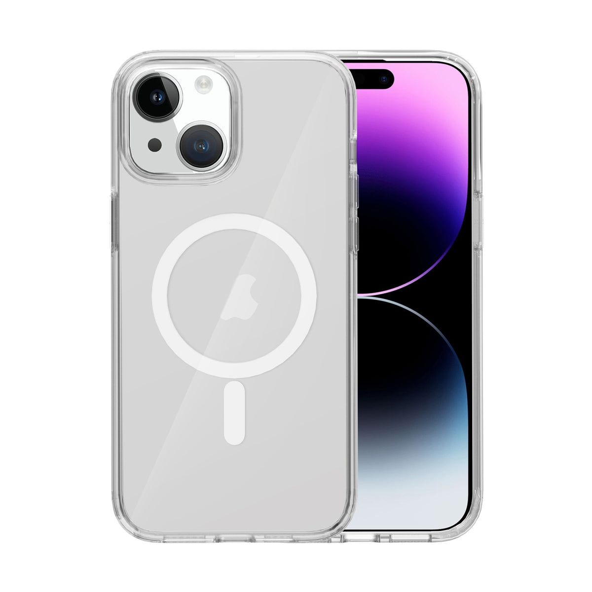 ELECTROPRIME For iPhone 15 Plus Terminator Style Transparent MagSafe Magnetic Phone Case(Transparent)