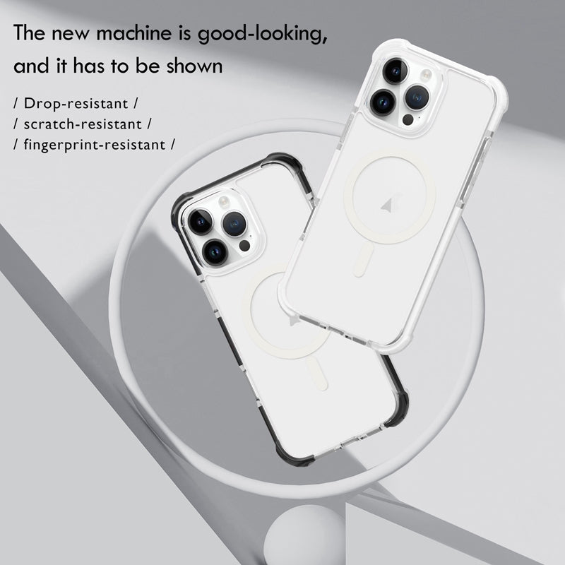 ELECTROPRIME For iPhone 15 Plus Acrylic Magsafe Magnetic Shockproof Phone Case(Transparent)