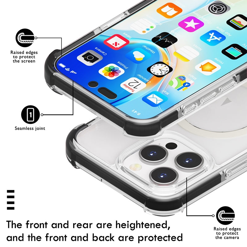 ELECTROPRIME For iPhone 15 Plus Acrylic Magsafe Magnetic Shockproof Phone Case(Transparent)