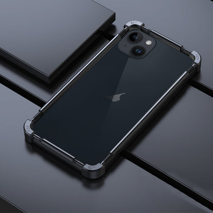 ELECTROPRIME For iPhone 15 Plus Machinist Metal Phone Protective Frame(Black)