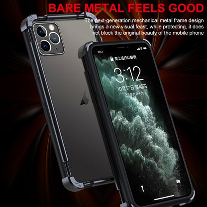 ELECTROPRIME For iPhone 15 Plus Machinist Metal Phone Protective Frame(Black)