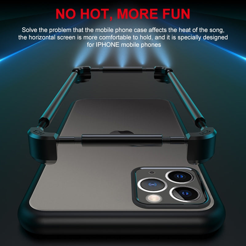 ELECTROPRIME For iPhone 15 Plus Machinist Metal Phone Protective Frame(Black)