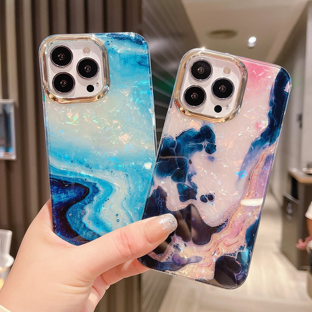 ELECTROPRIME For iPhone 15 Plus Colorful Crystal Ripple TPU Phone Case(Green)