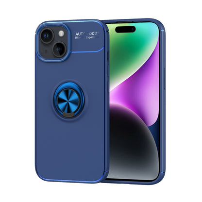ELECTROPRIME For iPhone 15 Metal Ring Holder TPU Phone Case(Blue)