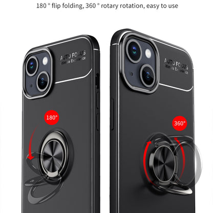 ELECTROPRIME For iPhone 15 Metal Ring Holder TPU Phone Case(Red)