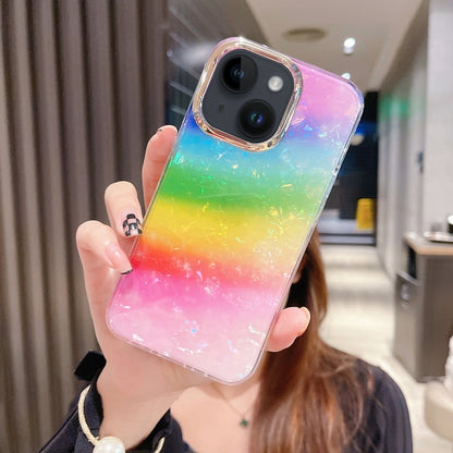 ELECTROPRIME For iPhone 15 Colorful Crystal Shell Pattern PC + TPU Phone Case(Colorful)