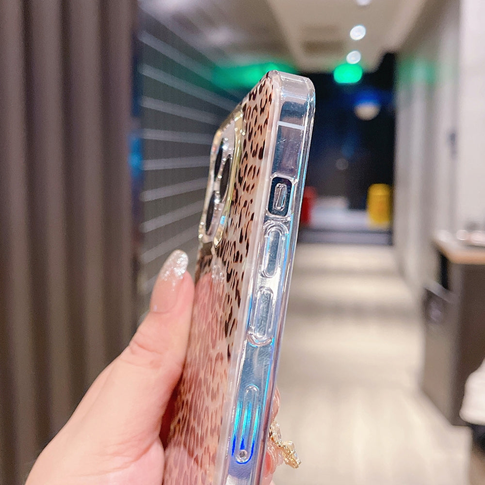 ELECTROPRIME For iPhone 15 Colorful Crystal Shell Pattern PC + TPU Phone Case(Fish-scales Blue)