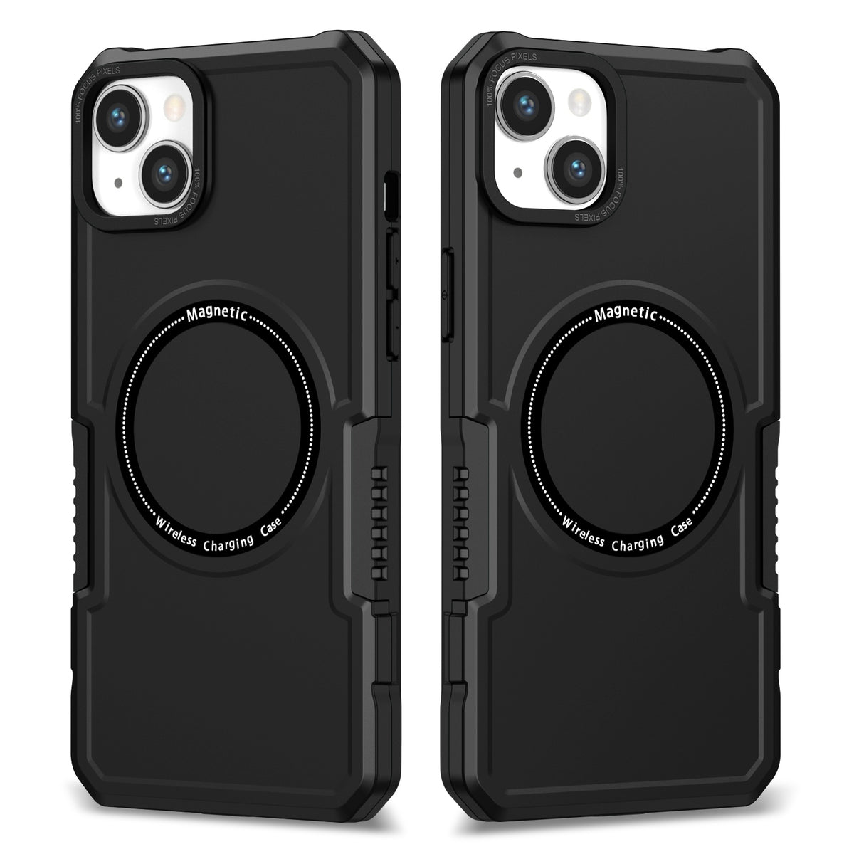 ELECTROPRIME For iPhone 15 Shockproof Armor MagSafe Phone Case(Black)