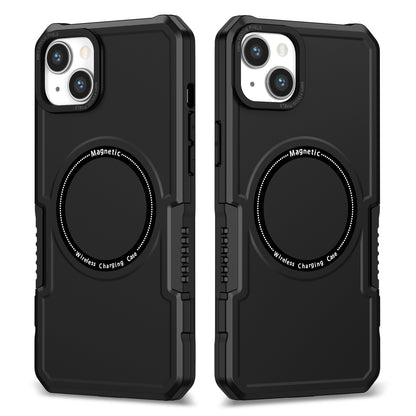 ELECTROPRIME For iPhone 15 Shockproof Armor MagSafe Phone Case(Black)