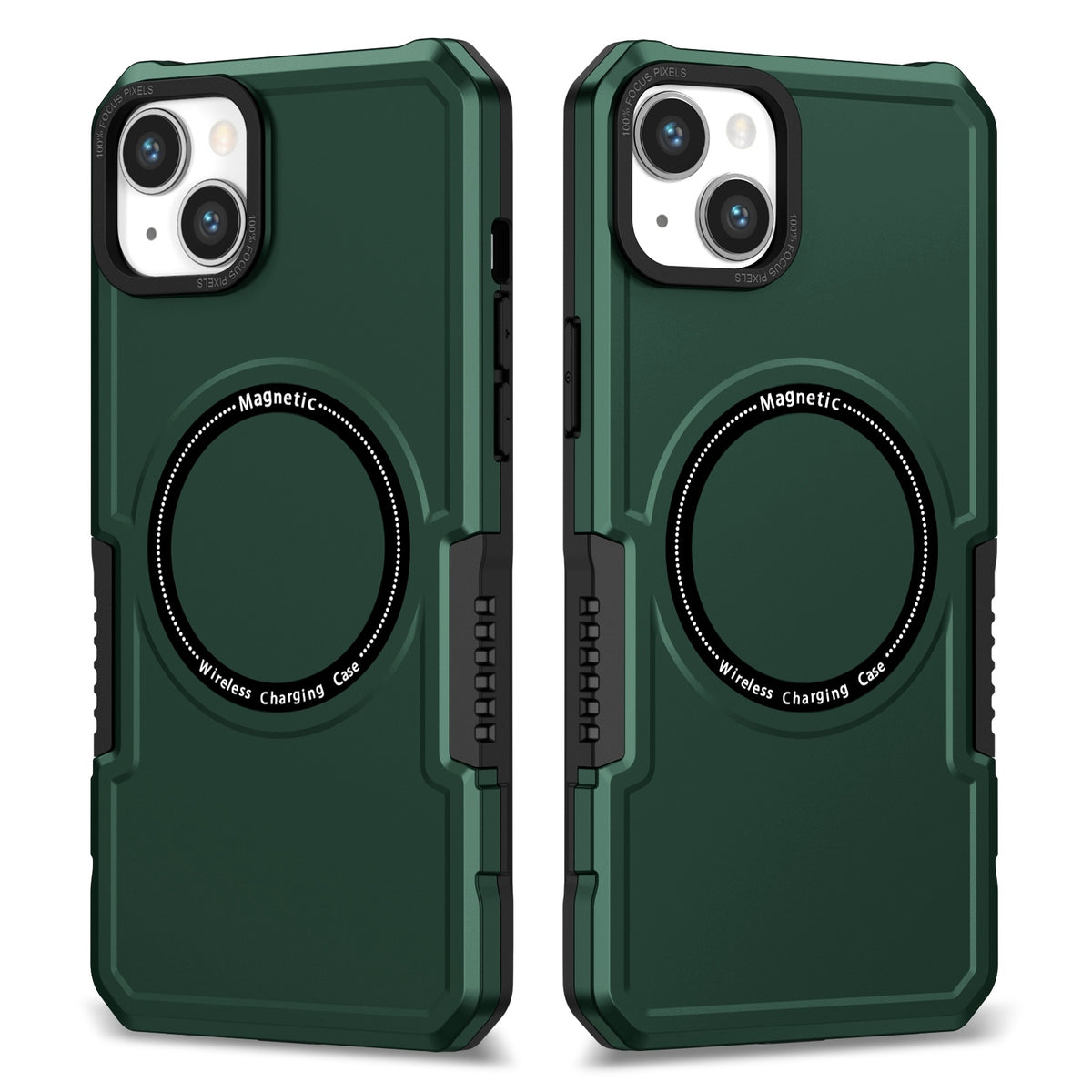 ELECTROPRIME For iPhone 15 Shockproof Armor MagSafe Phone Case(Dark Green)