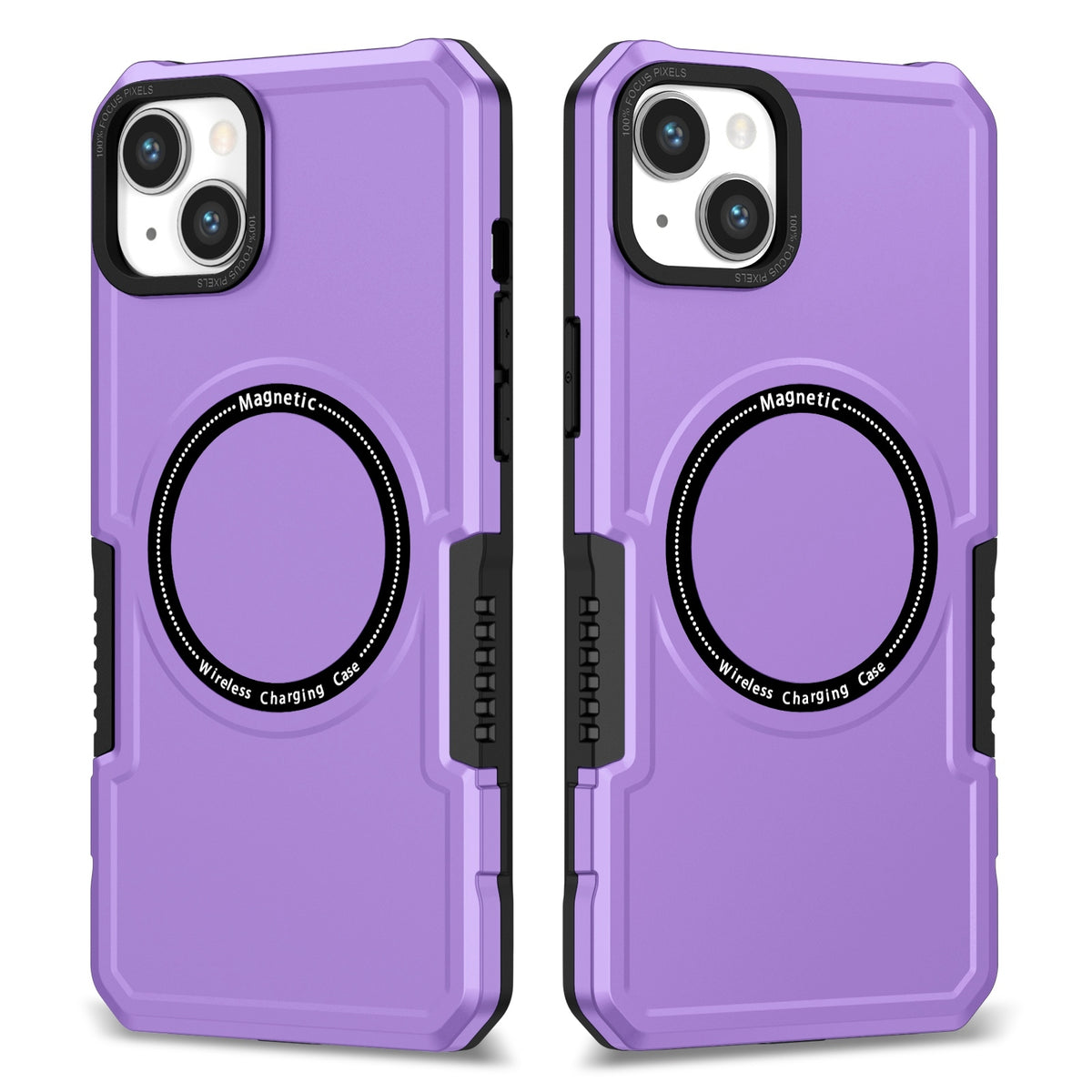 ELECTROPRIME For iPhone 15 Shockproof Armor MagSafe Phone Case(Purple)