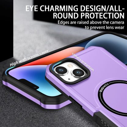 ELECTROPRIME For iPhone 15 Shockproof Armor MagSafe Phone Case(Purple)