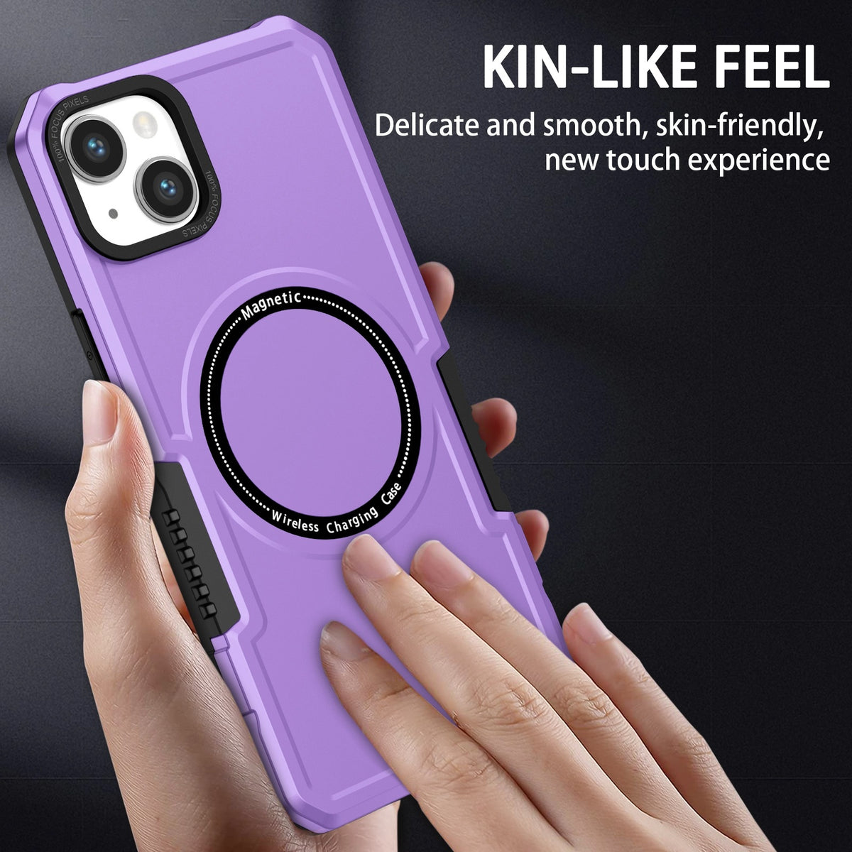 ELECTROPRIME For iPhone 15 Shockproof Armor MagSafe Phone Case(Purple)