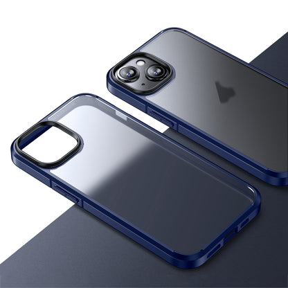 ELECTROPRIME For iPhone 15 Ice-Crystal Matte TPU Hard PC Phone Case(Blue)