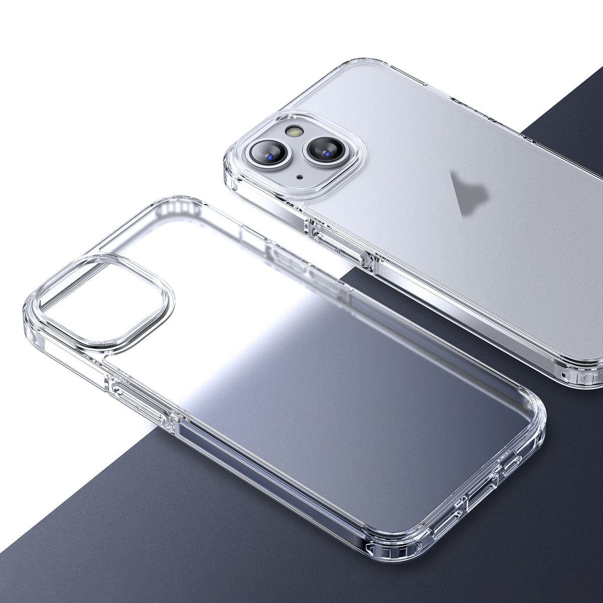 ELECTROPRIME For iPhone 15 Ice-Crystal Matte TPU Hard PC Phone Case(Transparent)