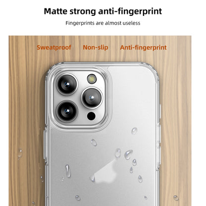 ELECTROPRIME For iPhone 15 Ice-Crystal Matte TPU Hard PC Phone Case(Grey)