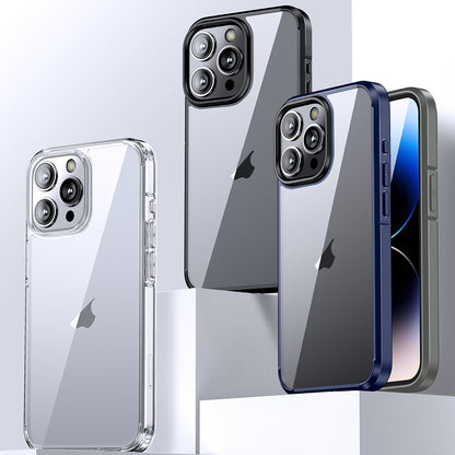 ELECTROPRIME For iPhone 15 Ice Crystal Transparent PC + TPU Phone Case(Black)
