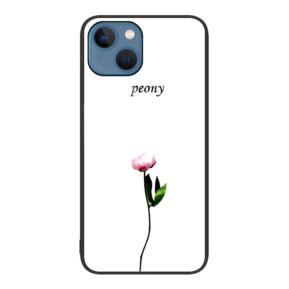 ELECTROPRIME For iPhone 15 Colorful Painted Glass Phone Case(A Flower)