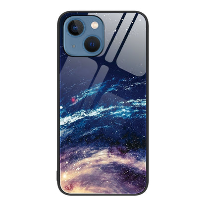 ELECTROPRIME For iPhone 15 Colorful Painted Glass Phone Case(Starry Sky)