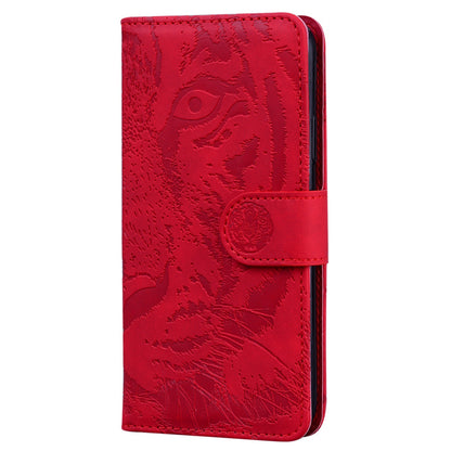 ELECTROPRIME For iPhone 15 Tiger Embossing Pattern Leather Phone Case(Red)