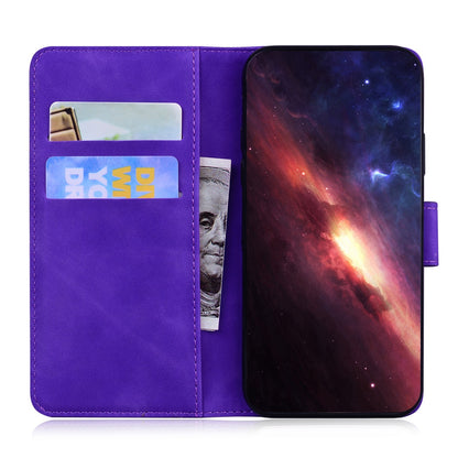 ELECTROPRIME For iPhone 15 Tiger Embossing Pattern Leather Phone Case(Purple)