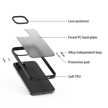 ELECTROPRIME For iPhone 15 Frosted Back Shockproof Phone Case(Deep Green)