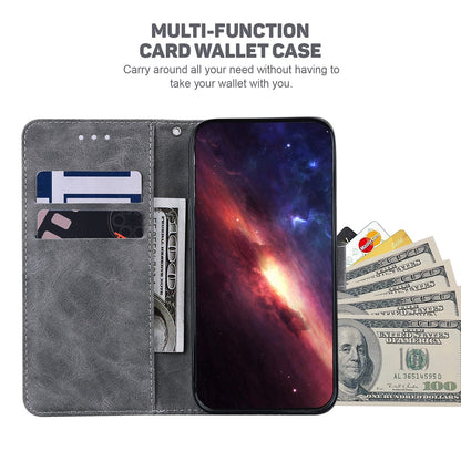 ELECTROPRIME For iPhone 15 Geometric Embossed Leather Phone Case(Grey)