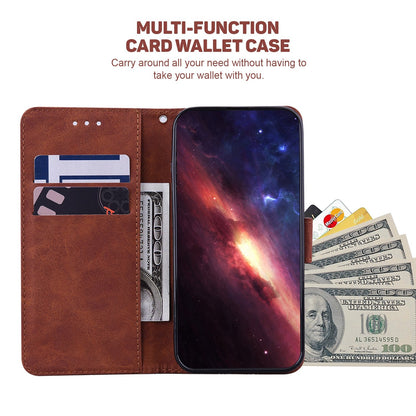 ELECTROPRIME For iPhone 15 Geometric Embossed Leather Phone Case(Brown)