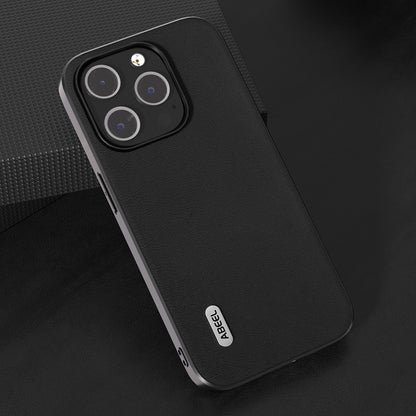 ELECTROPRIME For iPhone 15 ABEEL Haze Texture PU Phone Case(Black)