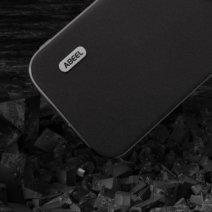 ELECTROPRIME For iPhone 15 ABEEL Haze Texture PU Phone Case(Black)