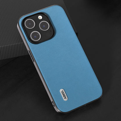 ELECTROPRIME For iPhone 15 ABEEL Haze Texture PU Phone Case(Sky Blue)
