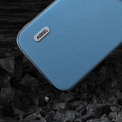 ELECTROPRIME For iPhone 15 ABEEL Haze Texture PU Phone Case(Sky Blue)