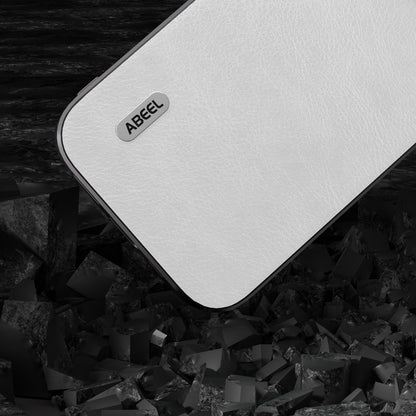 ELECTROPRIME For iPhone 15 ABEEL Dual Color Lichi Texture PU Phone Case(White)