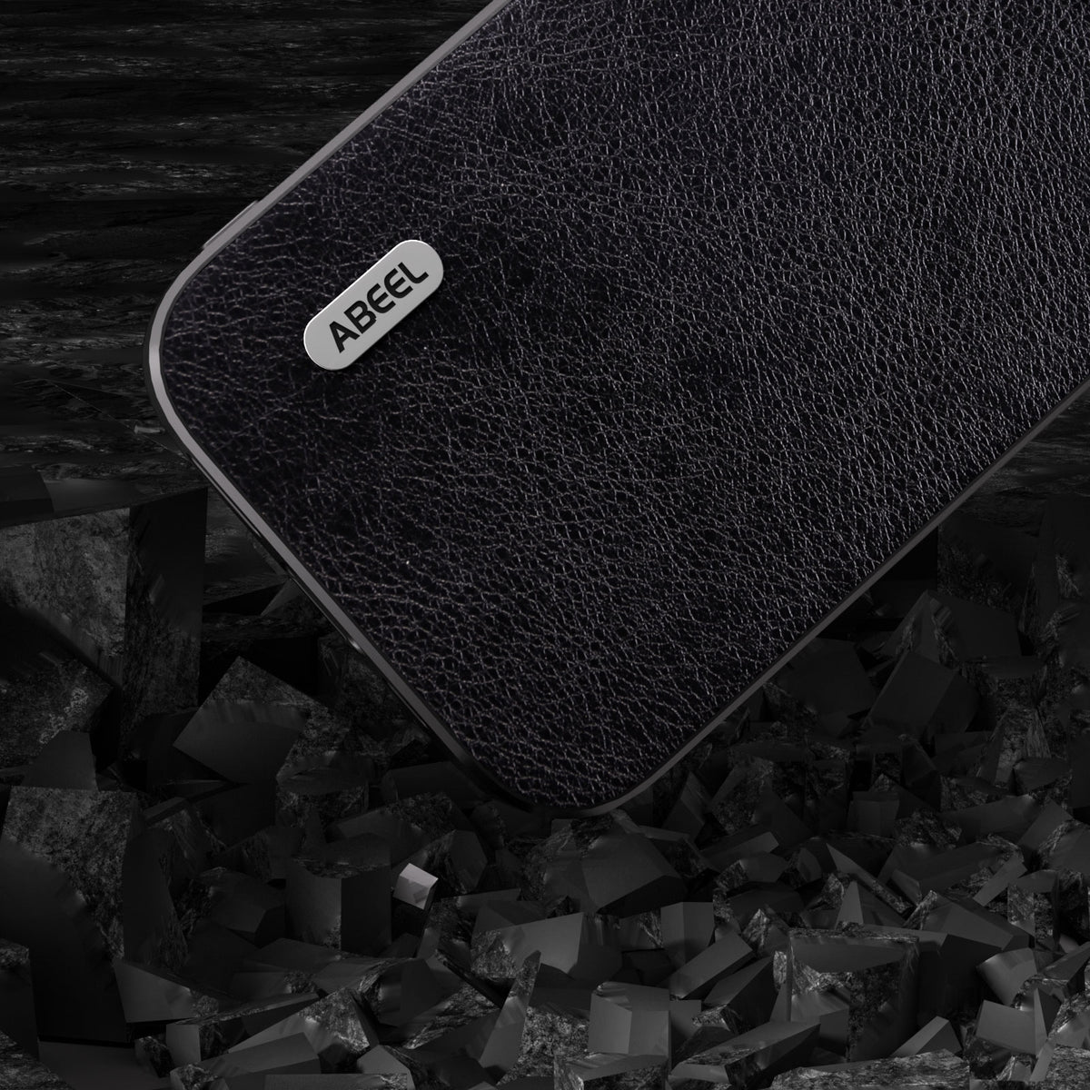 ELECTROPRIME For iPhone 15 ABEEL Dual Color Lichi Texture PU Phone Case(Black)