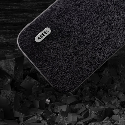 ELECTROPRIME For iPhone 15 ABEEL Dual Color Lichi Texture PU Phone Case(Black)