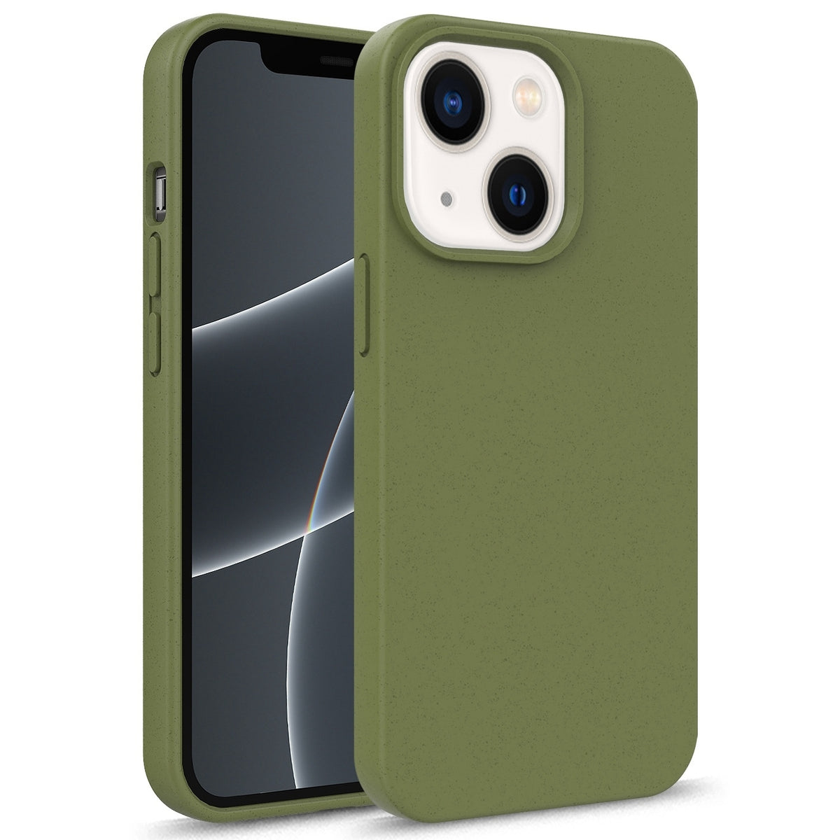 ELECTROPRIME For iPhone 15 Starry Series Shockproof Straw Material + TPU Protective Case(Army Green)