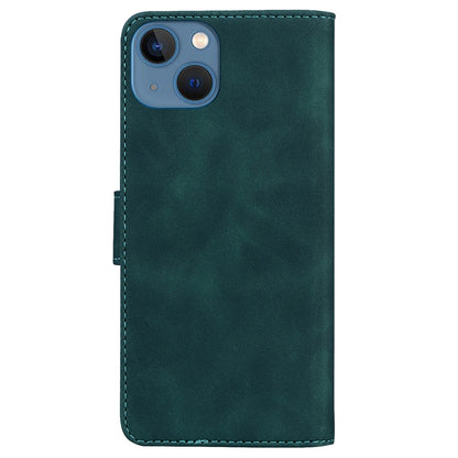 ELECTROPRIME For iPhone 15 Plus Skin Feel Pure Color Flip Leather Phone Case(Green)