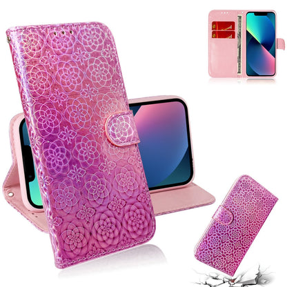 ELECTROPRIME For iPhone 15 Colorful Magnetic Buckle Leather Phone Case(Pink)