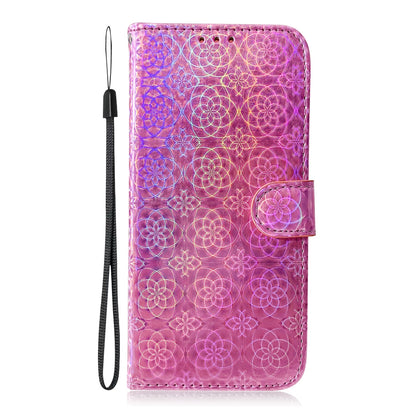 ELECTROPRIME For iPhone 15 Colorful Magnetic Buckle Leather Phone Case(Pink)