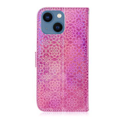 ELECTROPRIME For iPhone 15 Colorful Magnetic Buckle Leather Phone Case(Pink)