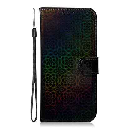 ELECTROPRIME For iPhone 15 Plus Colorful Magnetic Buckle Leather Phone Case(Black)