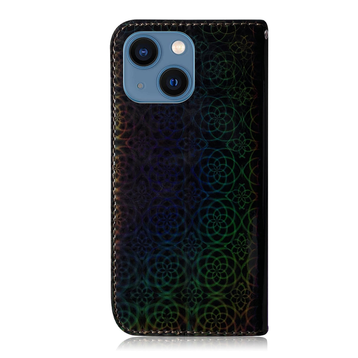 ELECTROPRIME For iPhone 15 Plus Colorful Magnetic Buckle Leather Phone Case(Black)