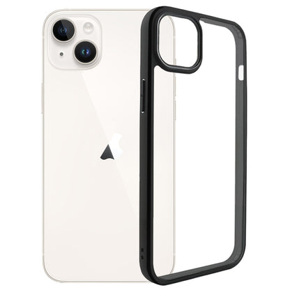 ELECTROPRIME For iPhone 15 Plus Frosted TPU + Transparent PC Phone Case(Black)