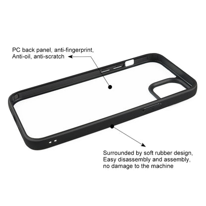 ELECTROPRIME For iPhone 15 Plus Frosted TPU + Transparent PC Phone Case(Black)