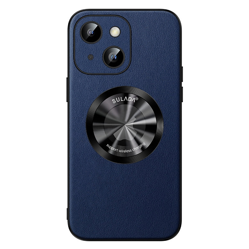 ELECTROPRIME For iPhone 15 Plus SULADA Microfiber Leather MagSafe Magnetic Phone Case(Blue)