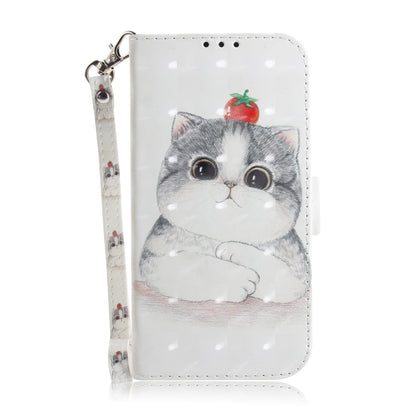 ELECTROPRIME For iPhone 15 3D Colored Horizontal Flip Leather Phone Case(Cute Cat)