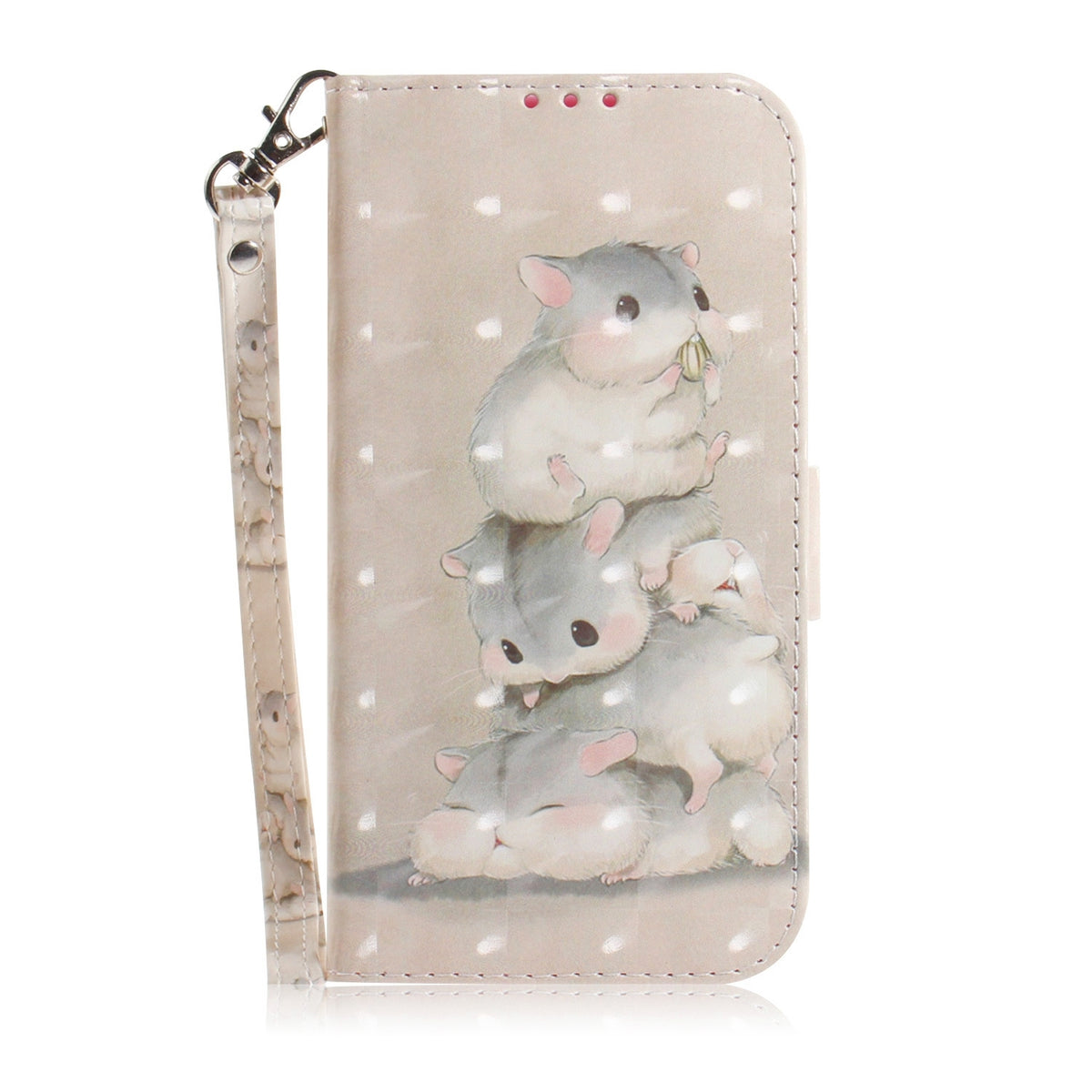 ELECTROPRIME For iPhone 15 3D Colored Horizontal Flip Leather Phone Case(Squirrels)