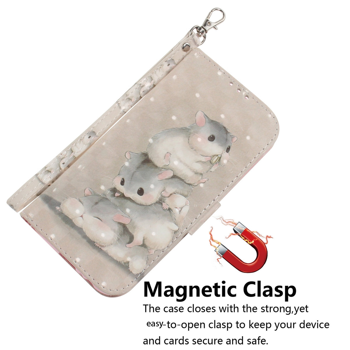 ELECTROPRIME For iPhone 15 3D Colored Horizontal Flip Leather Phone Case(Squirrels)