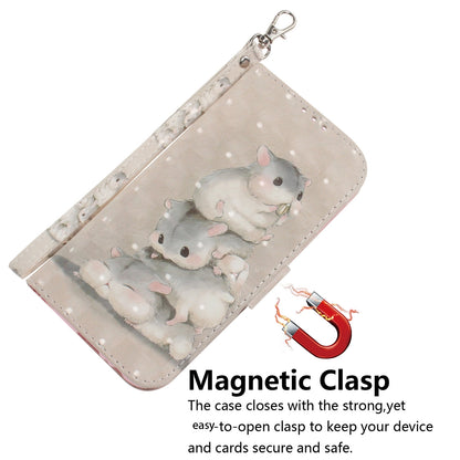 ELECTROPRIME For iPhone 15 3D Colored Horizontal Flip Leather Phone Case(Squirrels)